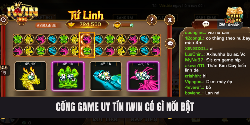 Cổng game uy tín IWIN có gì nổi bật