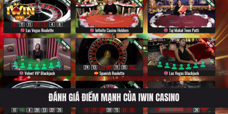 Đánh giá điểm mạnh của IWIN casino