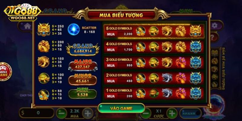 Tính năng nổi bật của game kho báu tứ linh tại Go 88